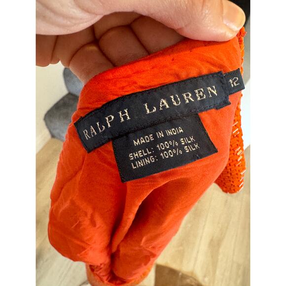 Ralph Lauren Bright Orange Beaded Tank Top - Picture 11 of 16
